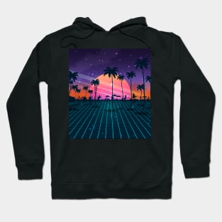 Beach Sunset Synthwave Hoodie